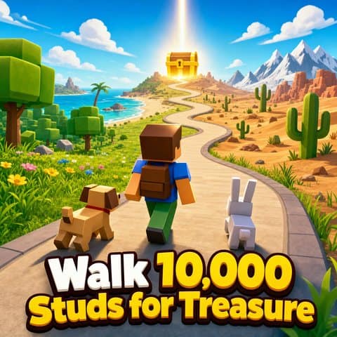 Walk 10,000 Studs for Treasure